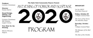 Program for An Evening of Horror and Suspense 2020