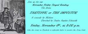 Friday Staged Reading: Molière’s Tartuffe