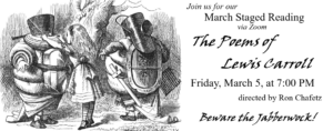 March Staged Reading:  The Poems of Lewis Carroll