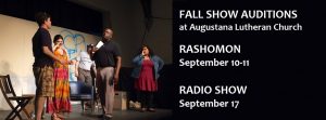 Auditions: An Evening of Horror & Suspense (9/17), Rashomon (9/10-11)