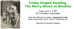 Friday Staged Reading: The Merry Wives of Windsor