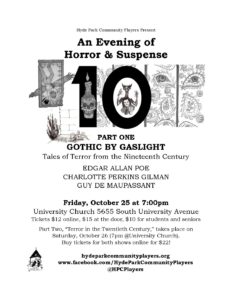 An Evening of Horror & Suspense, Part One: GOTHIC BY GASLIGHT