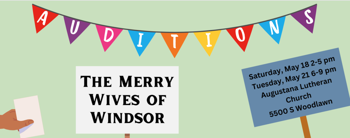 AUDITIONS: The Merry Wives of Windsor, our summer Shakespeare in the Park!